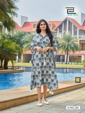 Stare Vol 5 By Blue Hills Rayon Kaftan Style Kurti Collection
